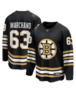 Men's Brad Marchand Black Boston Bruins 100th Anniversary Premier Breakaway Player Jersey