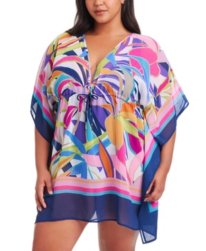 Bleu Rod Beattie Plus Size Living Color Caftan Cover-Up