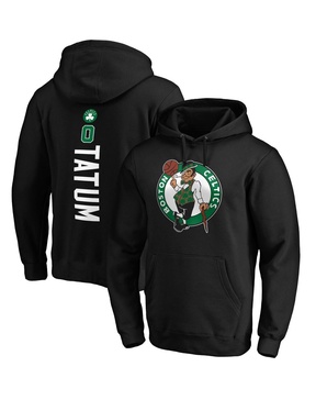 Men's Jayson Tatum Black Boston Celtics Playmaker Name and Number Pullover Hoodie