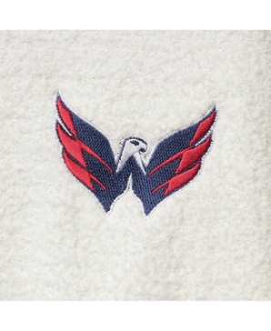 Women's Cream and Navy Washington Capitals Granite Sherpa Pullover Sweatshirt