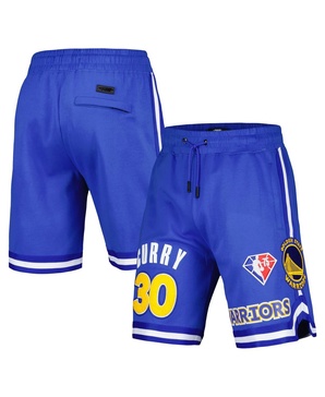 Men's Stephen Curry Royal Golden State Warriors Player Name and Number Shorts