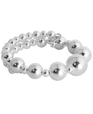 Classics Sterling Silver Beaded Coil Bracelet