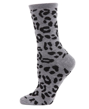 Leopard Animal Print Cashmere Women's Crew Socks