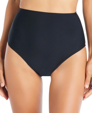 Women's Solid High-Waisted Bikini Bottoms