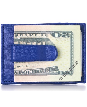 Men's Money Clip Thin Front Pocket Wallet Genuine Leather Card Case