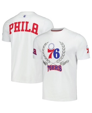 Men's and Women's White Philadelphia 76ers Heritage Crest T-Shirt