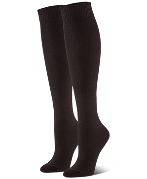 Women's Flat Knit Knee High Socks 3 Pair Pack