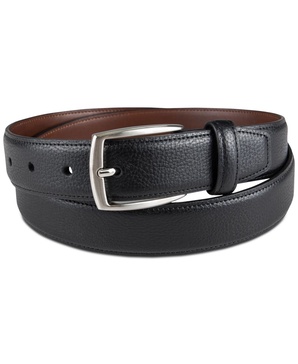 Men's Faux Leather Pebble Grain Stretch Belt, Created for Macy's