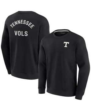 Men's and Women's Black Tennessee Volunteers Super Soft Pullover Crew Sweatshirt