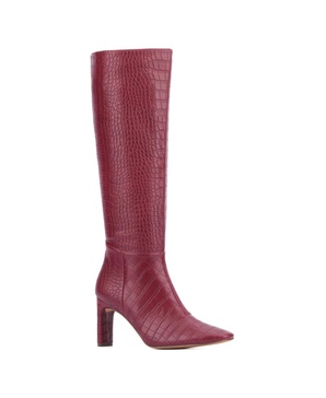 Women's Isabelle Croc Embossed Knee-High Boots Dress Boots