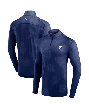 Men's Blue Fanatics Corporate Delray Frond Island Zone Half-Zip Jacket