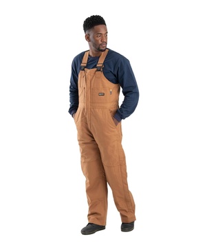 Men's Short Flame Resistant Duck Insulated Bib Overall