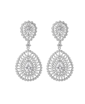 Silver-Tone Accent Big Disc Earrings