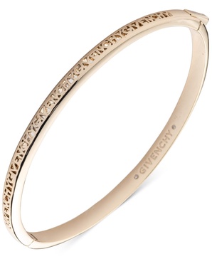 Gold-Tone Openwork Logo Bangle Bracelet