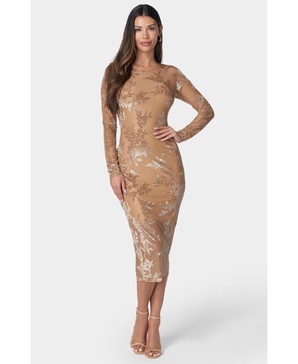 Women's Burnout Midi Dress