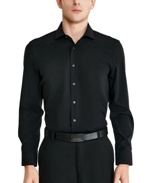 Men's Slim-Fit Solid Poplin Dress Shirt