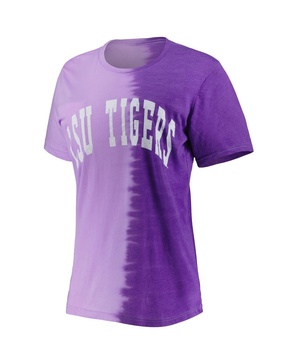 Women's Purple LSU Tigers Find Your Groove Split-Dye T-shirt