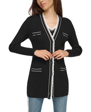 Women's Lace-Trim Cardigan Sweater, Regular & Petite