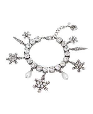 Faux Stone Snowflake Charm Bracelet