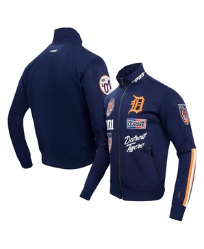 Men's Navy Detroit Tigers Fast Lane Full-Zip Track Jacket