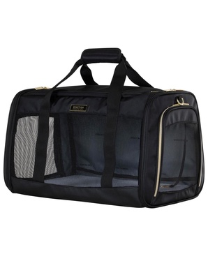 Soft Sided Multi-Entry Collapsible Travel Large Pet Carrier Duffel With Removable Lining