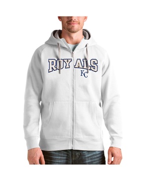 Men's White Kansas City Royals Team Logo Victory Full-Zip Hoodie