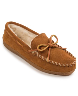 Women's Suede Pile Lined Hardsole Slippers