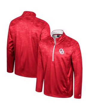 Men's Crimson Oklahoma Sooners The Machine Half-Zip Jacket