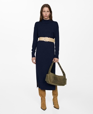 Women's Round-Neck Knitted Dress