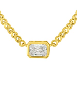 Cubic Zirconia (8.0 ct.t.w.) Curb Chain Necklace 