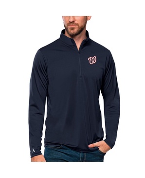 Men's Navy Washington Nationals Tribute Quarter-Zip Pullover Top