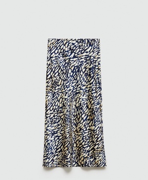 Women's Printed Satin Skirt