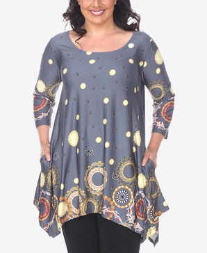 Plus Size Erie 3/4 Sleeve Tunic Top