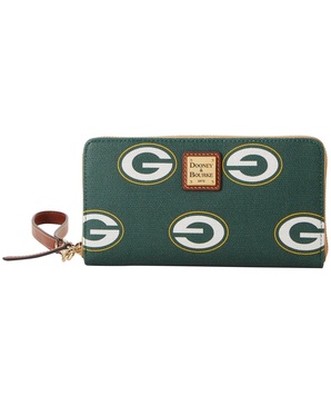 Women's Green Bay Packers Sporty Monogram Large Zip-Around Wristlet