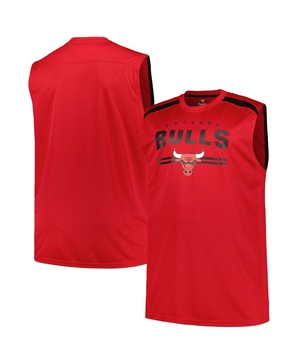 Men's Red Chicago Bulls Big Tall Birdseye Muscle Tank Top