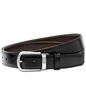 Men's Horseshoe Buckle Reversible Leather Belt