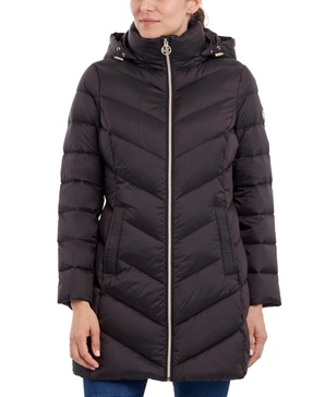 Petite Hooded Packable Down Puffer Coat, Created for Macy's