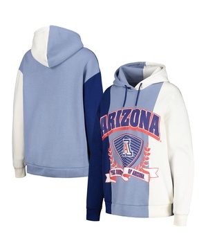 Women's Navy Arizona Wildcats Hall of Fame Colorblock Pullover Hoodie