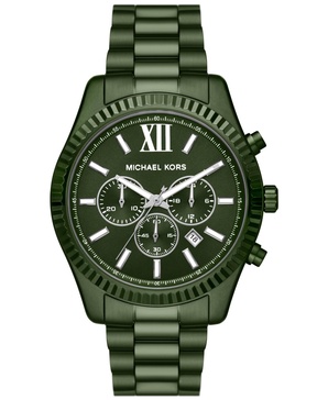 Men's Lexington Chronograph Olive Stainless Steel Watch 44mm