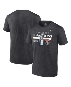 Men's Heather Charcoal Florida Panthers 2024 Stanley Cup Champions Locker Room T-Shirt