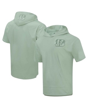 Men's Light Green Cincinnati Bengals Neutrals Short Sleeve Pullover Hoodie