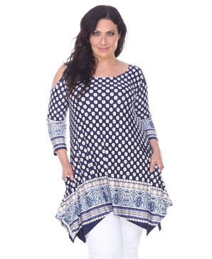 Plus Size Antonia Cut-Out Shoulder Tunic