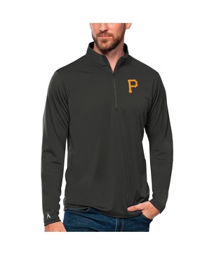 Men's Charcoal Pittsburgh Pirates Tribute Quarter-Zip Pullover Top