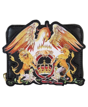 Queen Logo Crest Zip-Around Wallet