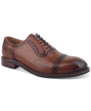 Men's Ashfordd Cap Toe Brogue Leather Dress Shoe, Created for Macy's