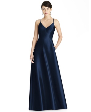 Crisscross Satin Gown