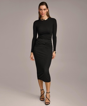 Donna Karan Women's Twist-Front Knit Pull-On Pencil Skirt