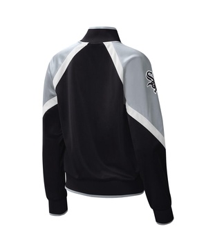 Women's Black Chicago White Sox Touchdown Raglan Full-Zip Track Jacket