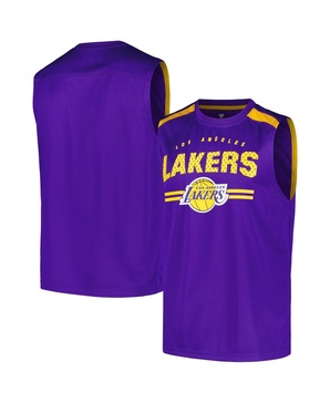 Men's Purple Los Angeles Lakers Birdseye Muscle Tank Top