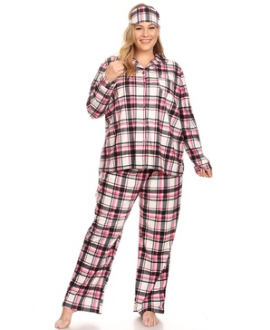 Plus Size 3-Piece Pajama Set